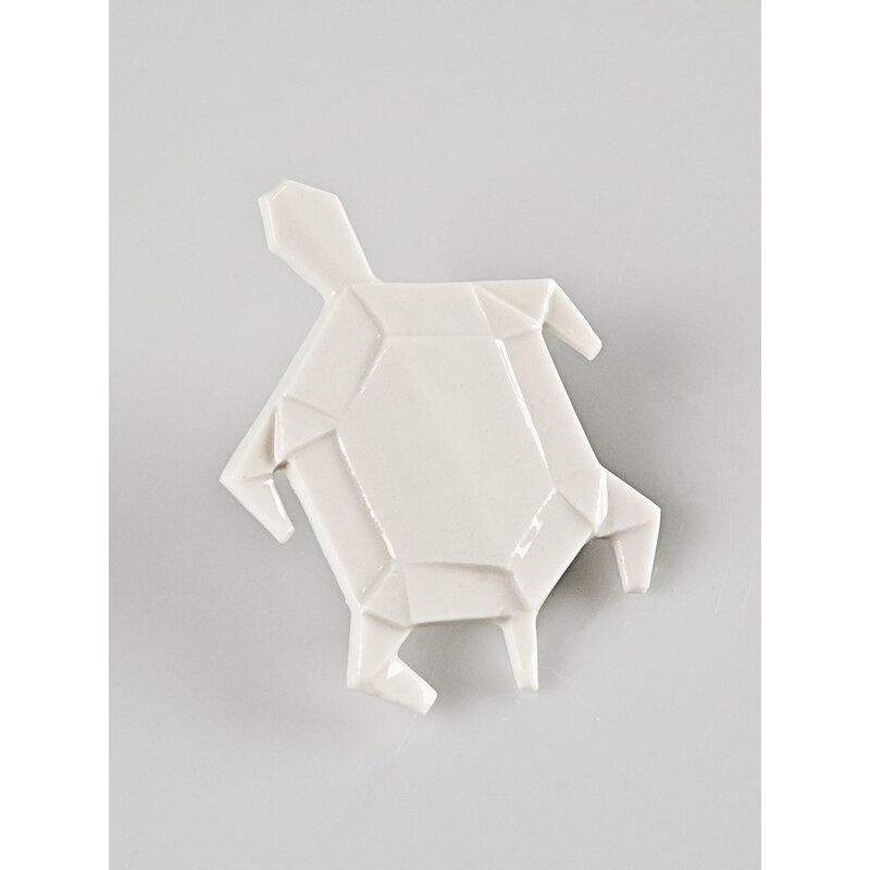 Stehlík Petr - Porcelánová brož Origami ŽELVA