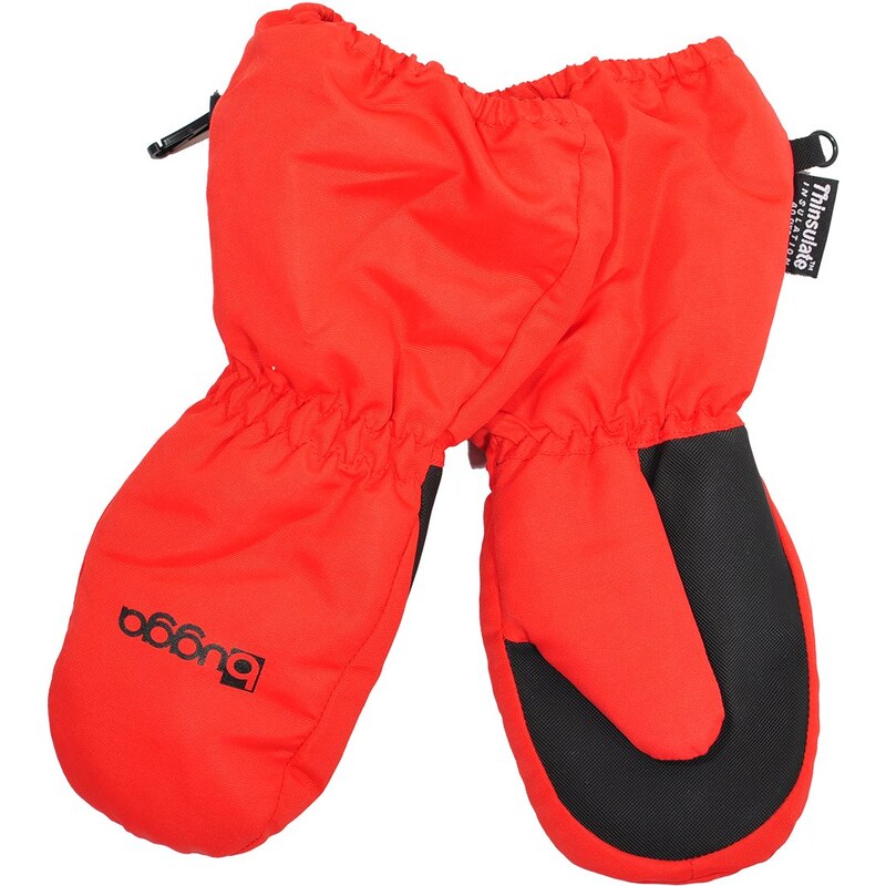 Bugga Dětské zimní rukavice s kožíškem - červené
