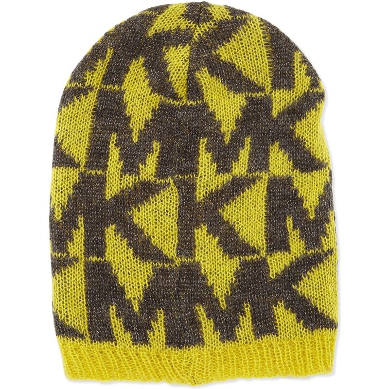 MICHAEL KORS čepice Oversize Logo Knit Hat-žlutá