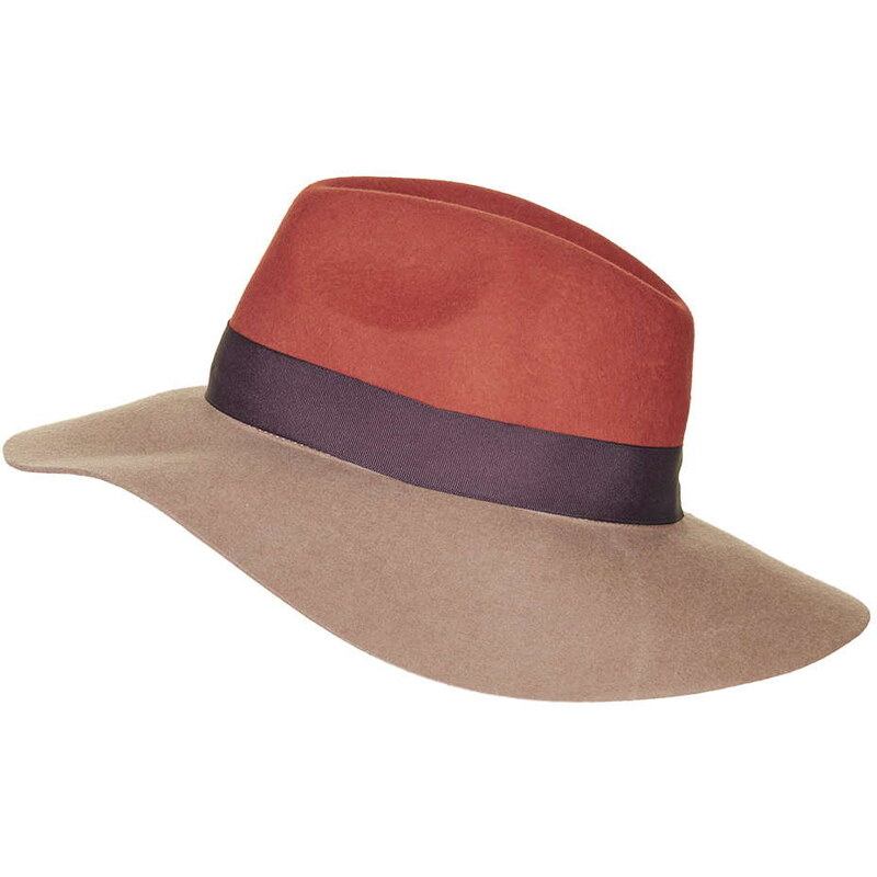 Topshop Colourblock Fedora Hat