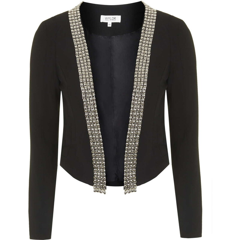 Topshop **Start No Fight - Black Jacket With Silver Trims by WYLDR