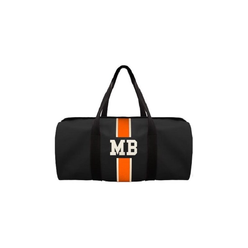 Mia Bag Černá taška (unisex) - válec - oranžový pás