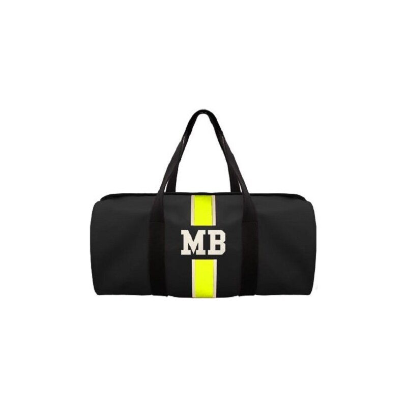 Mia Bag Černá taška (unisex) - válec - žlutý pás, Barva žlutá