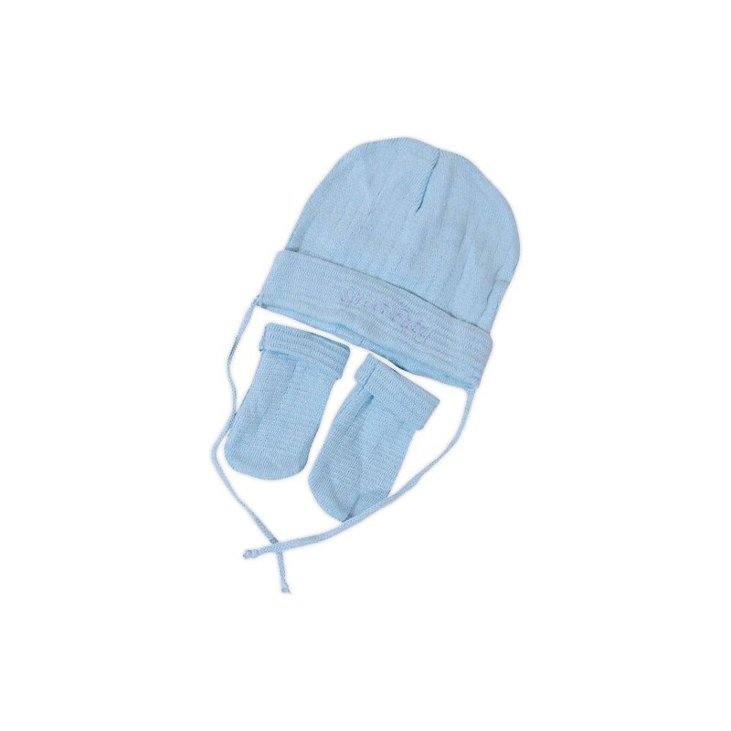 Bugga Chlapecký set čepice a rukavic - světle modrý