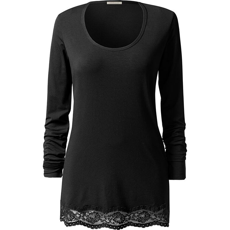 Intimissimi Modal and Lace Long-Sleeve Top