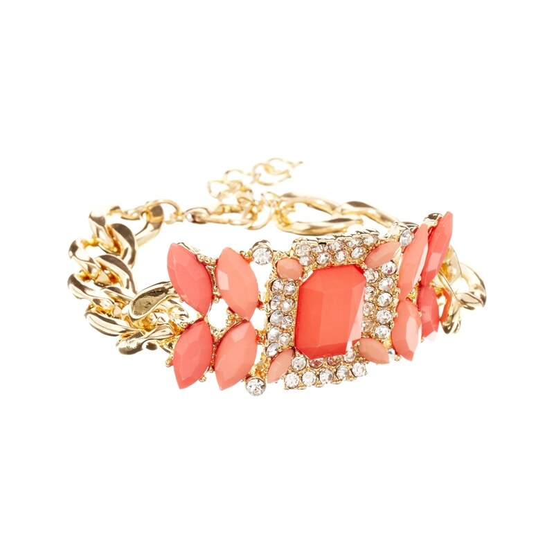 Designsix Sunburst Coral Chain Bracelet
