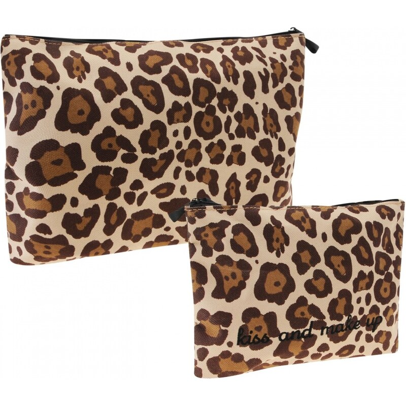 Golddigga Wash Bag Set Ladies, leopard
