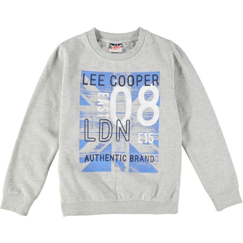 Lee Cooper LN08 Crew Sweatshirt dětské Boys Grey Marl