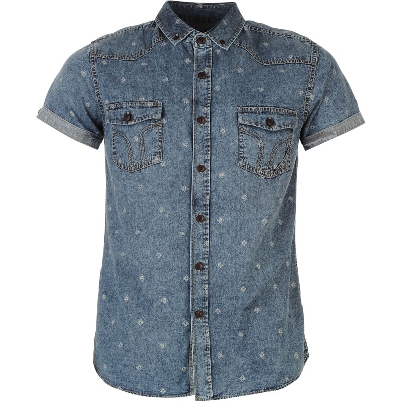 Košile pánská Smith Disclosure Shirt Mid Blue Denim