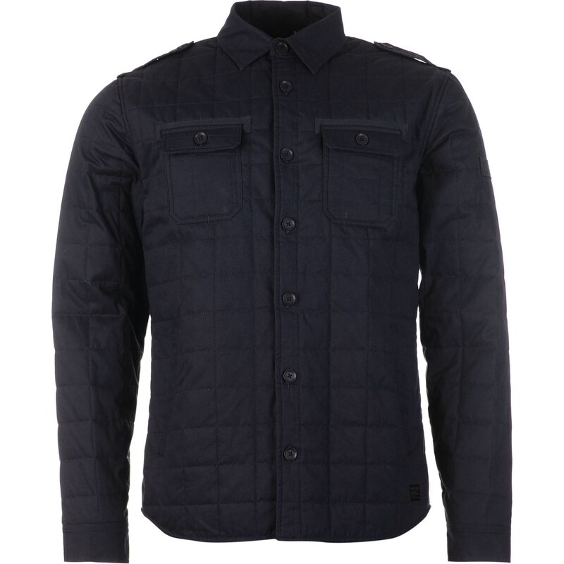 Firetrap Blackseal Quilted Shirt Navy