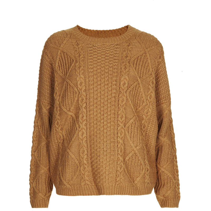 Topshop Knitted Angora Cable Jumper