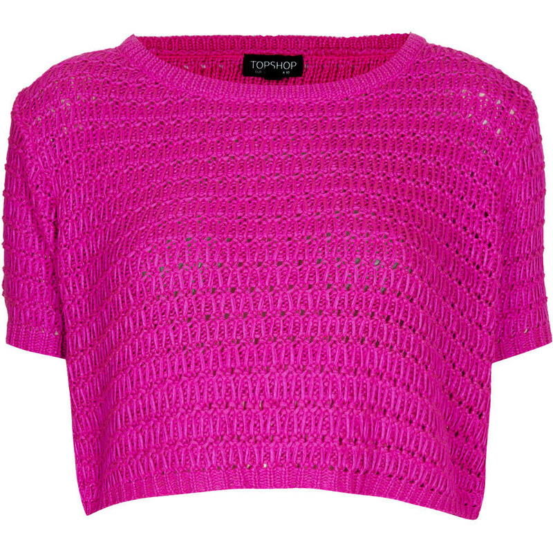 Topshop Knitted Crochet Top