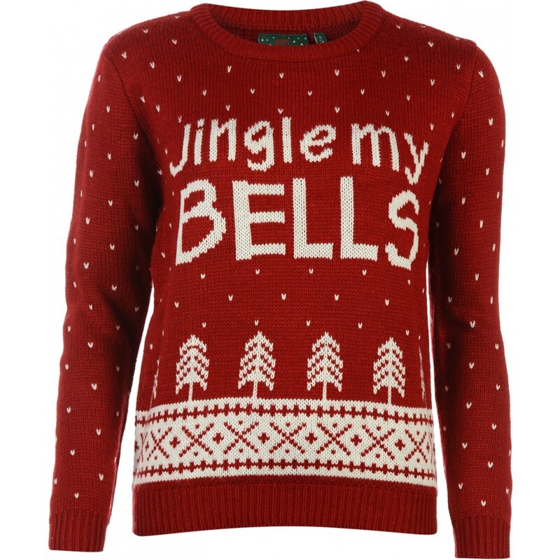 Rock and Rags Jingle My Bells Christmas Jumper, red