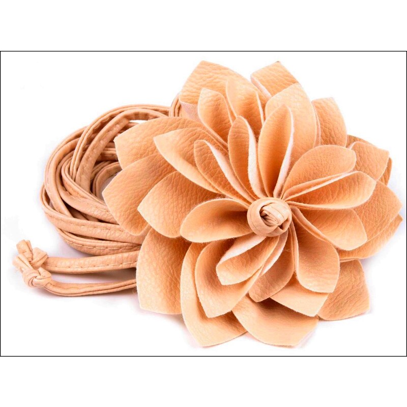 Elegantní oranžový pásek s květem