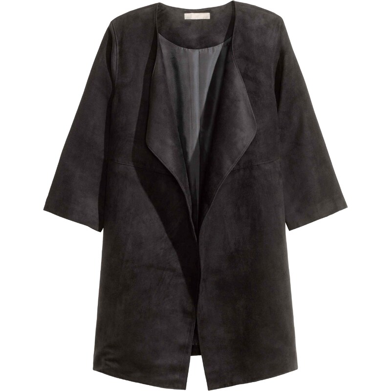H&M Kabát z imitace semiše