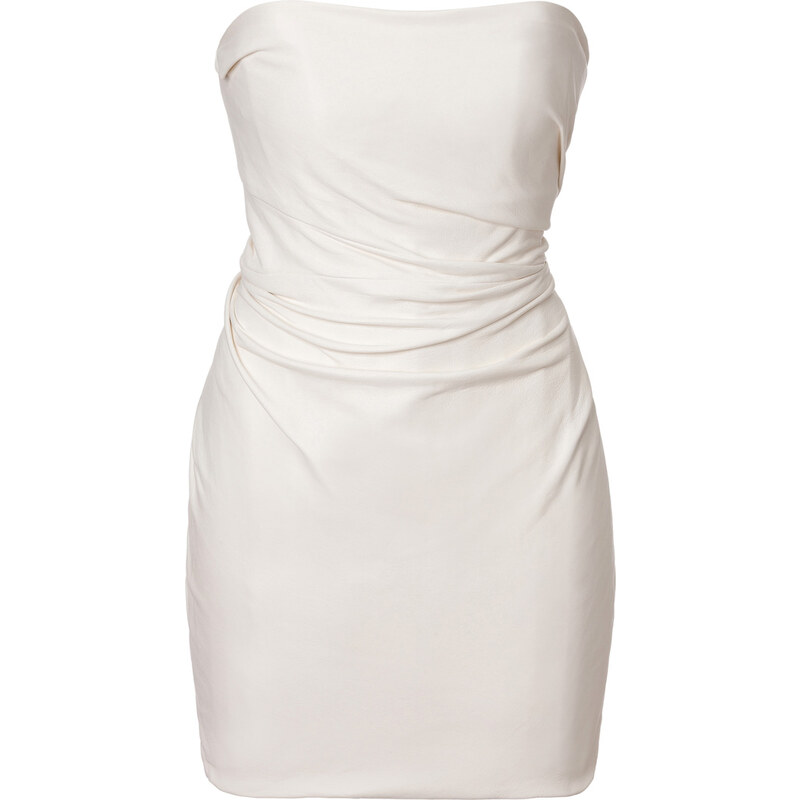 Dsquared2 Leather Strapless Dress