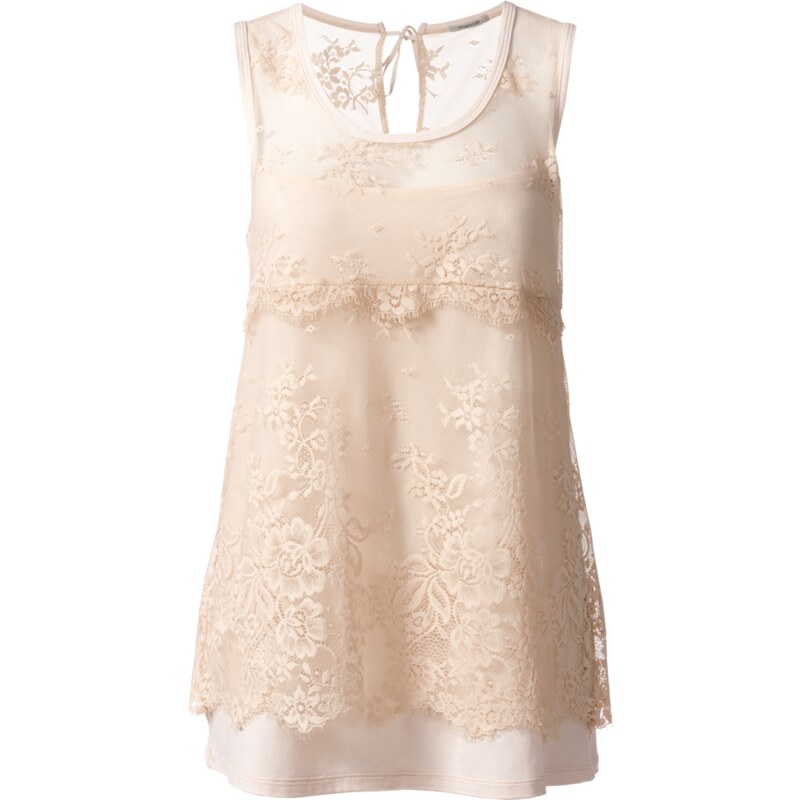 Intimissimi Lace-Insert & Bows Tank-Top