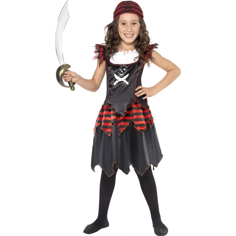 Smiffys Dívčí pirátský kostým - 10 - 12 roků