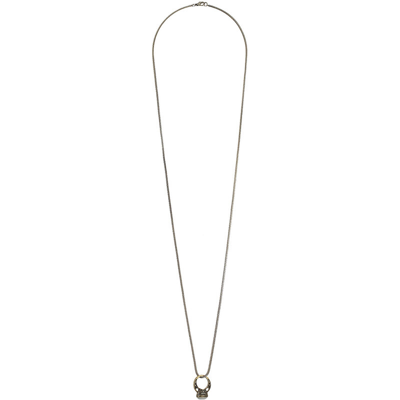 Topshop White Stone Ring Necklace