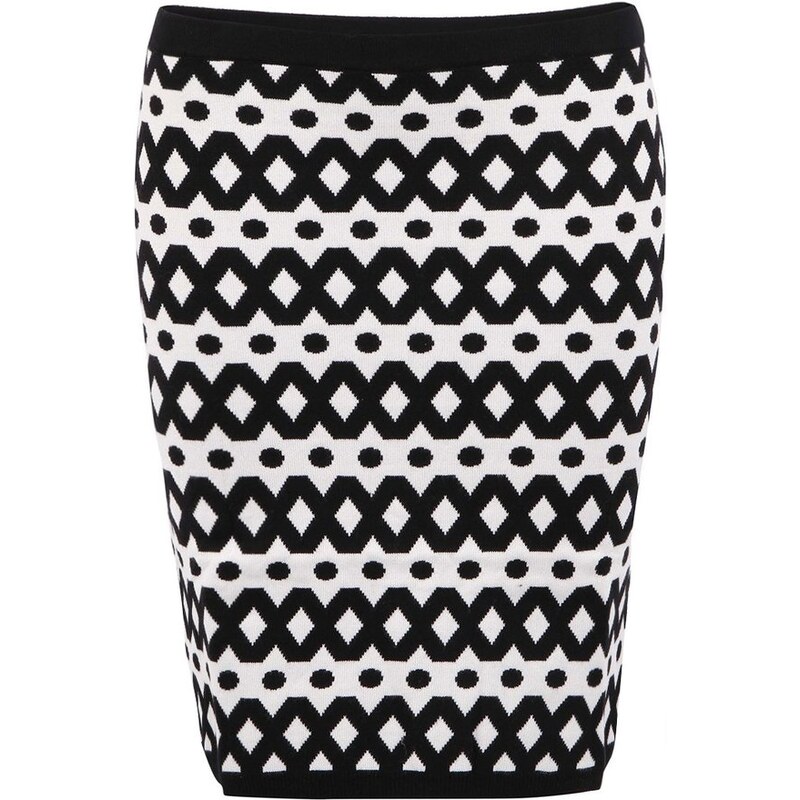 Černo-bílá vzorovaná sukně GINGER+SOUL