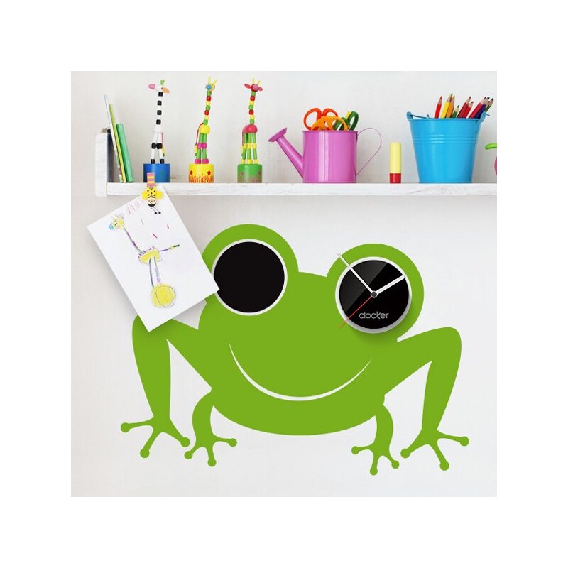 Clocker Samolepící designové hodiny Frog