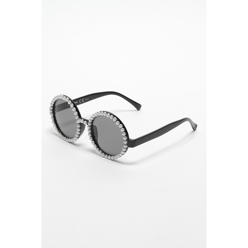 Tally Weijl Black Circular Pearl Sunglasses