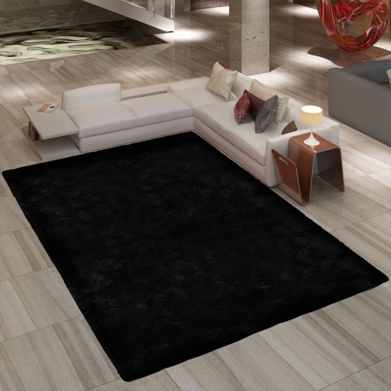 Velice kvalitní chlupatý černý koberec Shaggy 120x170cm