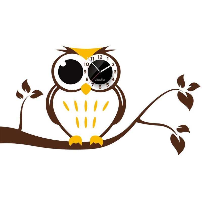 Clocker Samolepící designové hodiny Owl