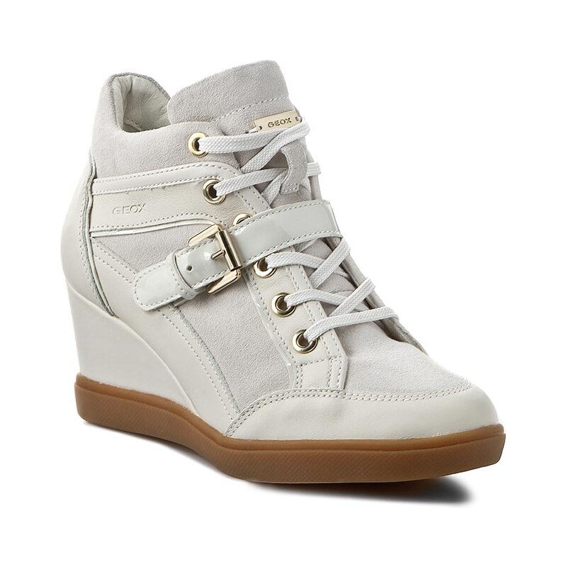 Sneakersy GEOX - D Eleni C D6267C 02285 C1002 Szary Biały