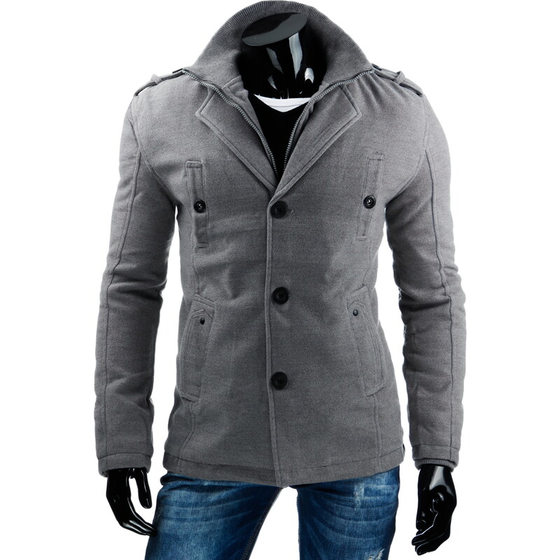 streetIN Pánský kabát - šedá Velikost: XL