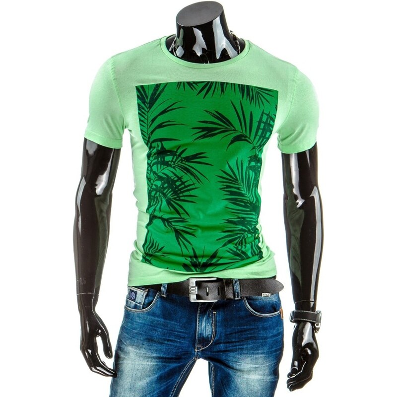 streetIN Zelené pánské tričko s bambusem Velikost: XL