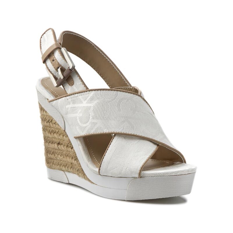 Espadrilky CALVIN KLEIN JEANS - Elaine RE9608 White/Natu