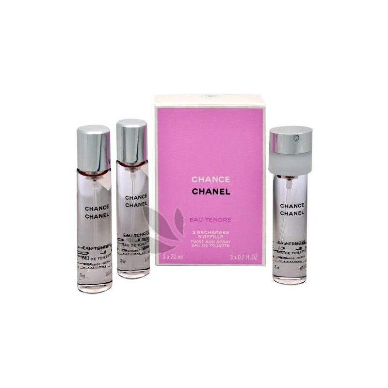 Chanel Chance Eau Tendre - toaletní voda s rozprašovačem - náplň (3 x 20 ml) 60 ml