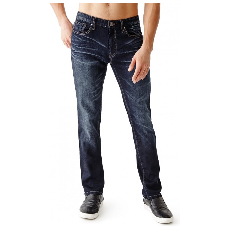 GUESS GUESS Keiran Ultra-Slim Knit Denim Jeans - dark wash 32" inseam