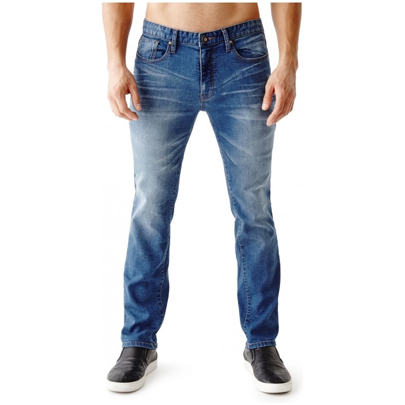 GUESS GUESS Keiran Ultra-Slim Knit Denim Jeans - medium wash 32" inseam