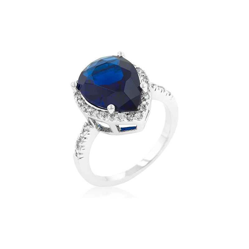 LYRA Prsten s modrým Zirkonem R08286R-C30