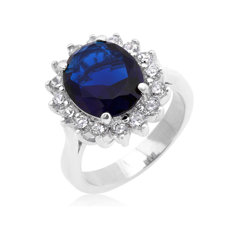 LYRA Prsten s modrým Zirkonem R08145R-C30