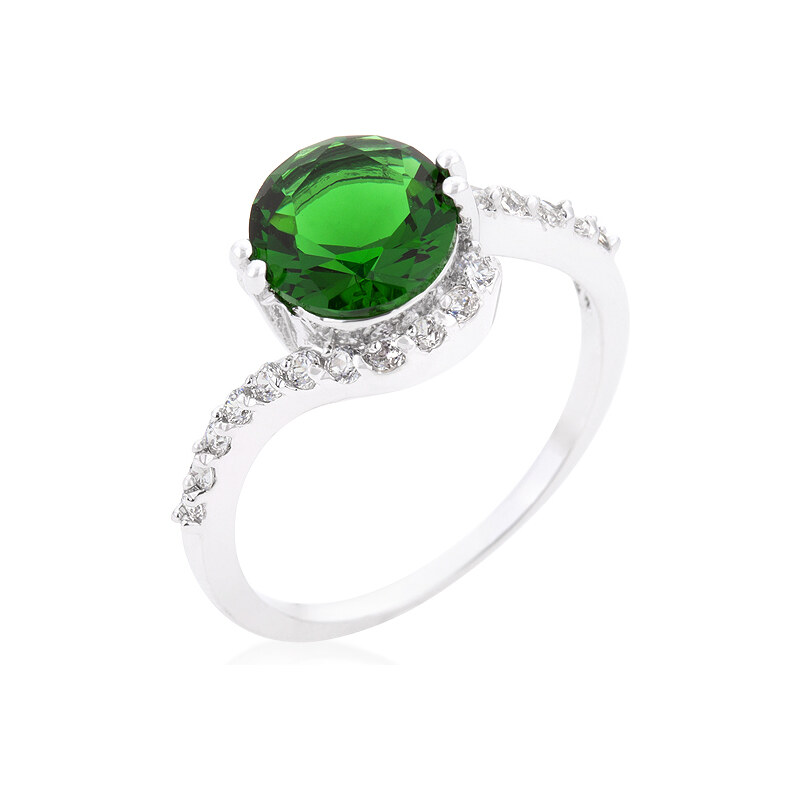 LYRA Prsten se zeleným Zirkonem R08377R-C40