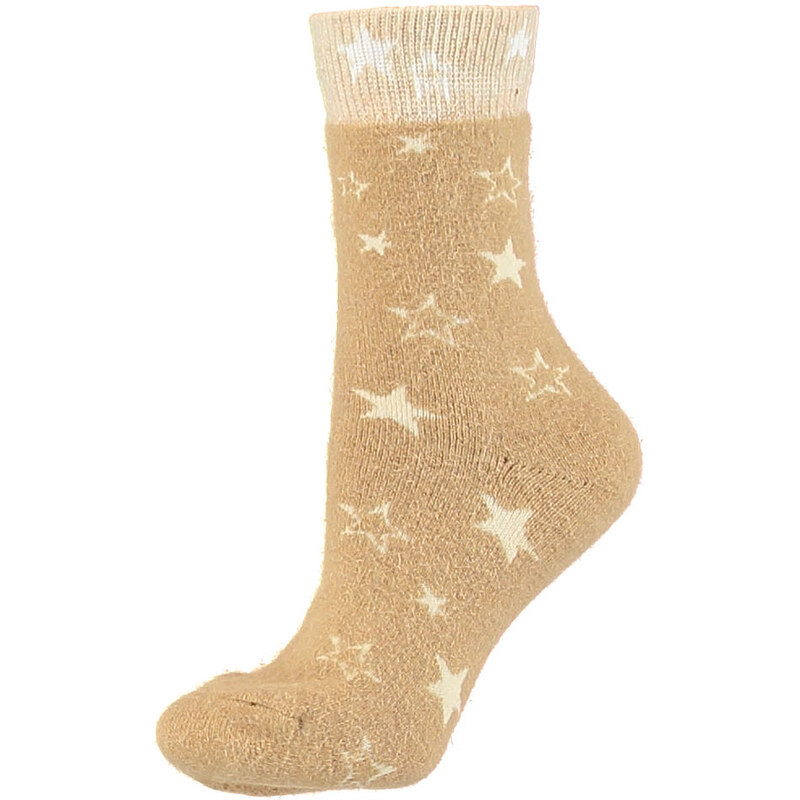 Marilyn Dámské světle hnědé ponožky Stars