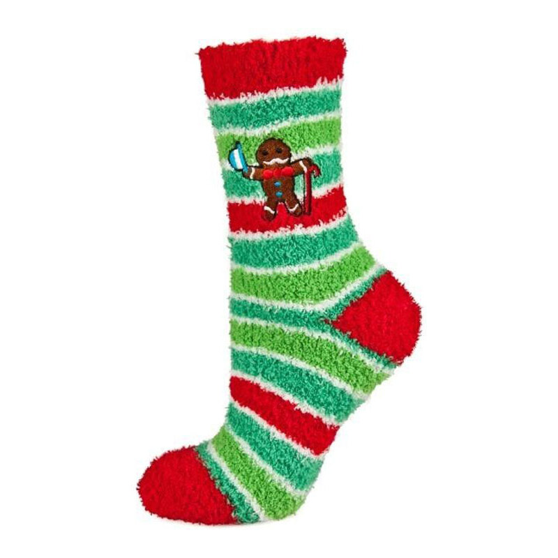 SOXO Dámské zelené ponožky Christmas