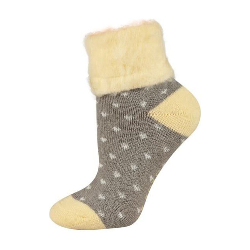 SOXO Dámské žluté ponožky Patterns
