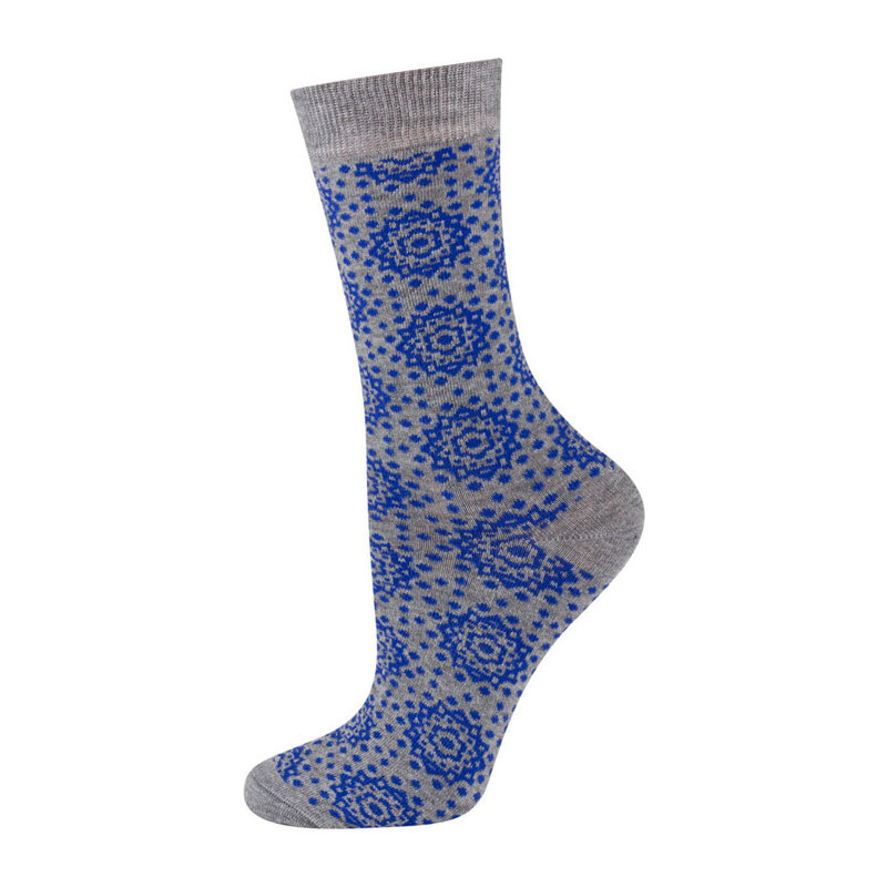 SOXO Dámské modré bambusové ponožky Orient