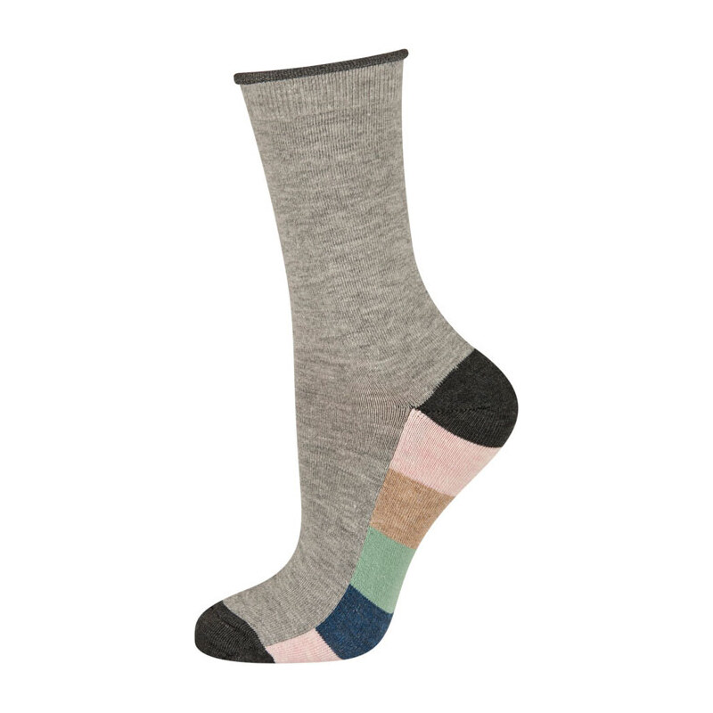 SOXO Dámské světle šedé ponožky Pastels