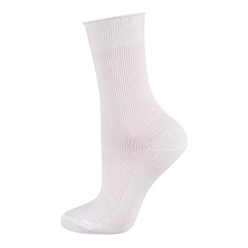 SOXO Dámské bílé ponožky pro diabetiky Valo