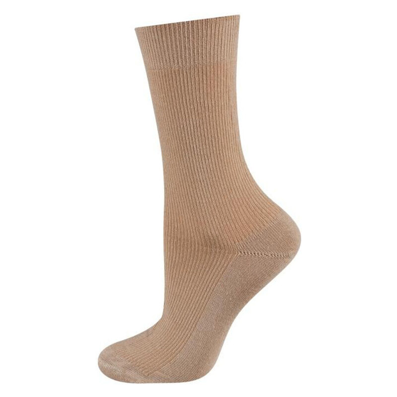 SOXO Dámské světle hnědé ponožky pro diabetiky Valo
