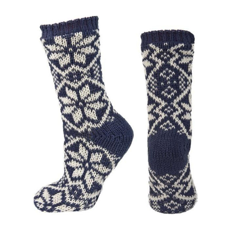 SOXO Dámské tmavě modré pletené ponožky Nordic
