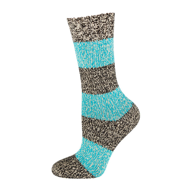SOXO Dámské modré pletené ponožky Melange