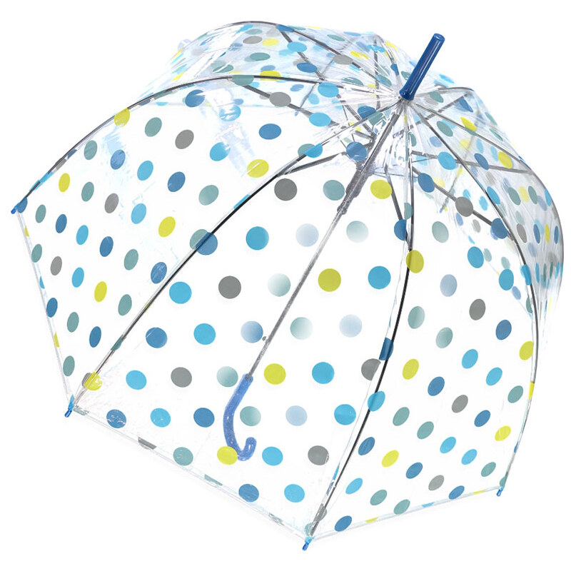 Tom Modrý transparentní deštník Dots