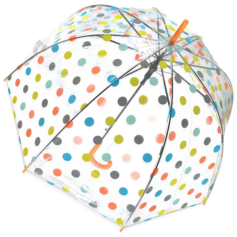 Tom Oranžový transparentní deštník Dots