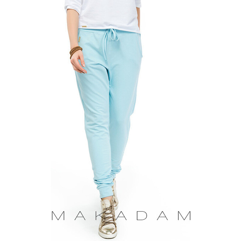 Makadamia Světle modré teplákové kalhoty M210